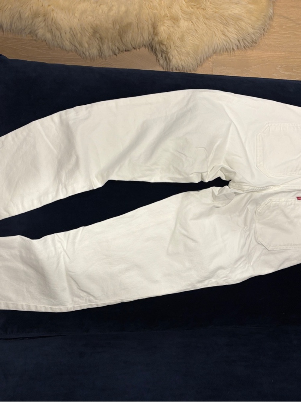 Levi's White High-Rise Straight Jeans